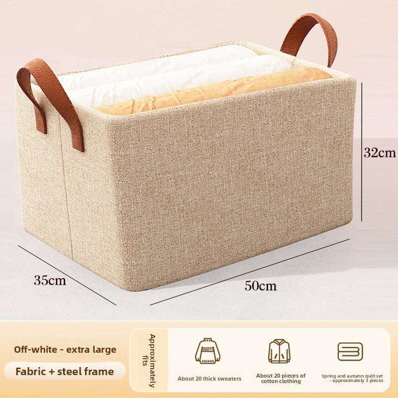 Foldable Fabric Wardrobe Storage Box with Handles ? Multiple Sizes