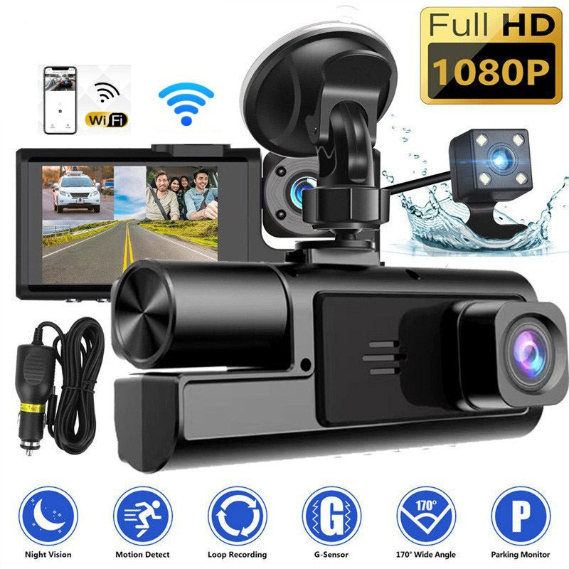 WiFi Dash Cam Front & Interior or Triple Camera | Night Vision | Parking Mode