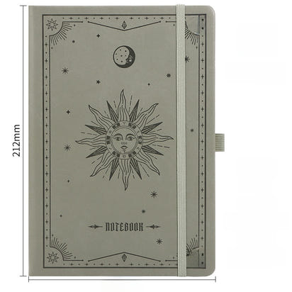 A5 Strap Notebook Gift Set sun and moon