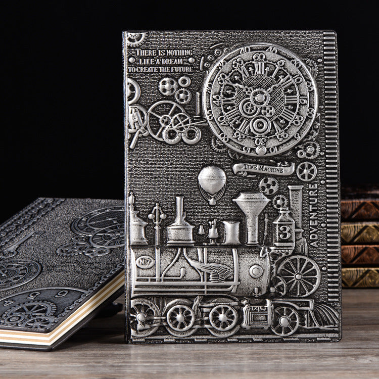 Embossed steampunk PU Leather Notebook A5 Journal