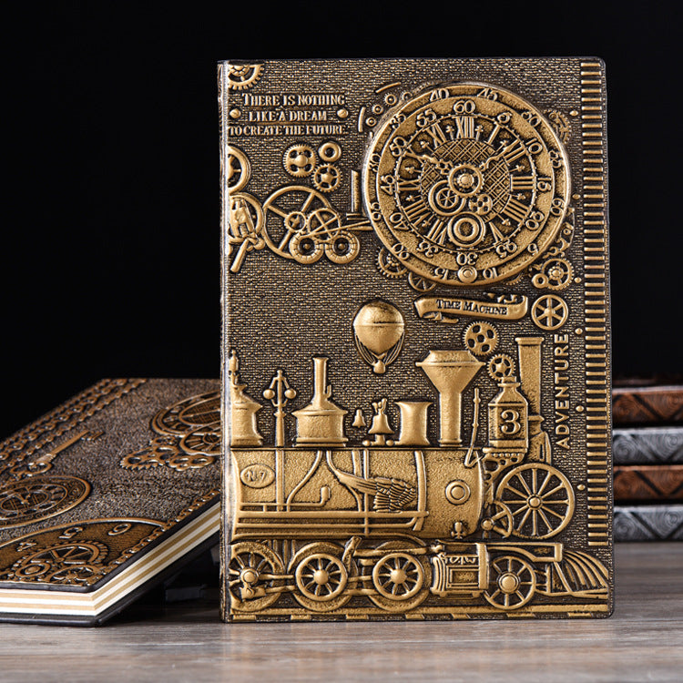 Embossed steampunk PU Leather Notebook A5 Journal