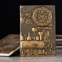 Embossed steampunk PU Leather Notebook A5 Journal