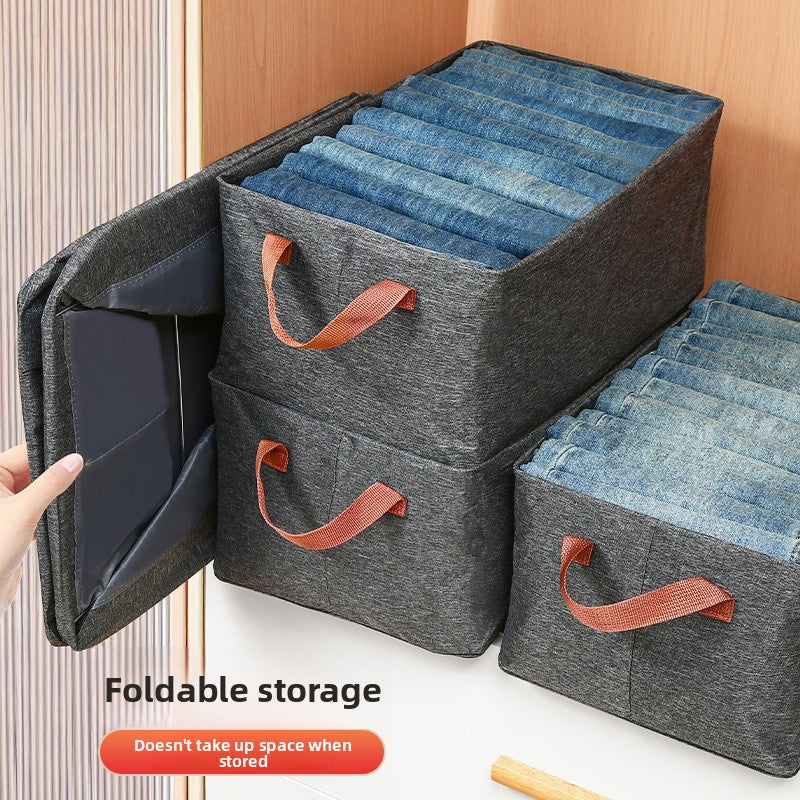 Foldable Fabric Wardrobe Storage Box with Handles ? Multiple Sizes