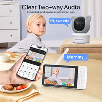 Baby Monitor with Camera 5? Screen Night Vision Pan Tilt Two-Way Audio
