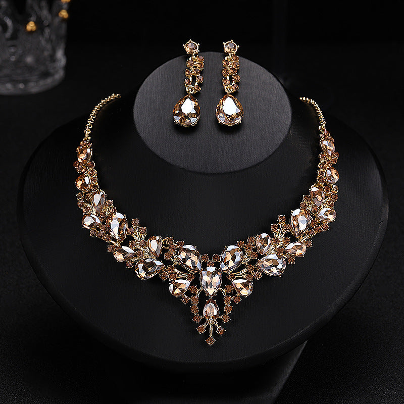 Crystal Necklace and Earrings Set for Women