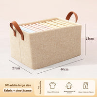 Foldable Fabric Wardrobe Storage Box with Handles ? Multiple Sizes