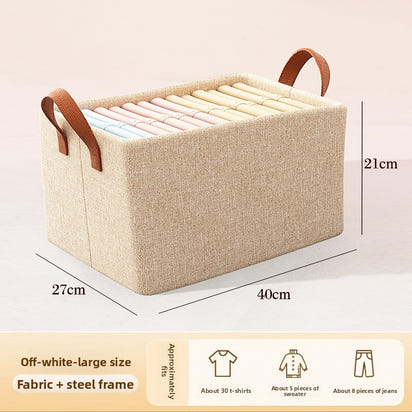 Foldable Fabric Wardrobe Storage Box with Handles ? Multiple Sizes