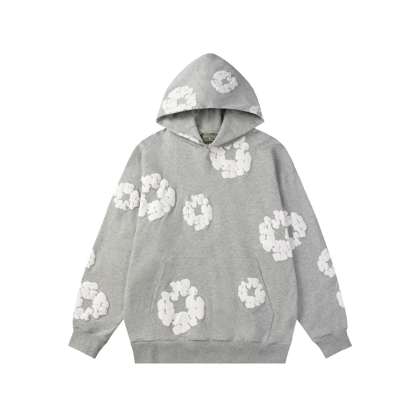 Floral Foam Print Hoodie & Jogger Set – Unisex Streetwear Tracksuit
