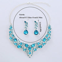 Crystal Necklace and Earrings Set for Women