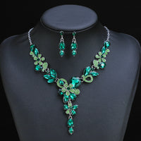 Vintage Floral Necklace and Earrings Set