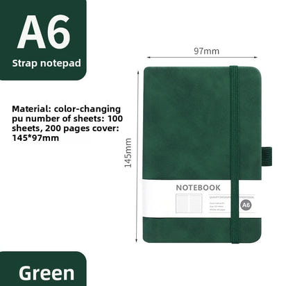 A6 PU Leather Notebook Journal Diary Lined Notepad Office School Planner Gift