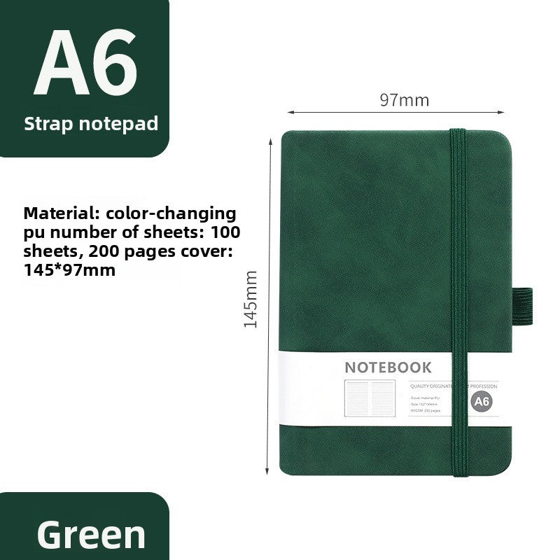 A6 PU Leather Notebook Journal Diary Lined Notepad Office School Planner Gift