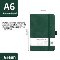 A6 PU Leather Notebook Journal Diary Lined Notepad Office School Planner Gift