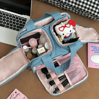 Large Capacity Portable Nylon Cosmetic Bag