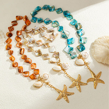 Boho Starfish Shell Necklace