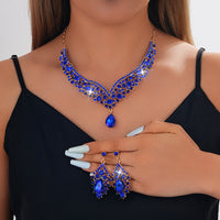 Crystal Statement Necklace & Matching Earrings Set