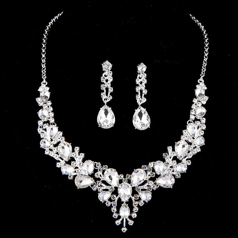 Crystal Necklace and Earrings Set for Women