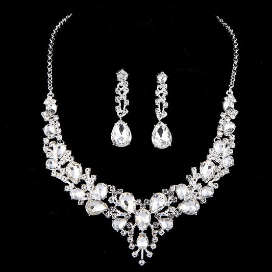 Crystal Necklace and Earrings Set for Women