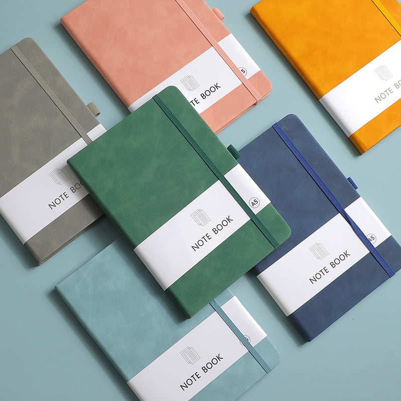 A6 PU Leather Notebook Journal Diary Lined Notepad Office School Planner Gift