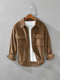 Retro corduroy long-sleeved shirt