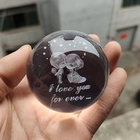 Laser Engraved Crystal Ball Ornament