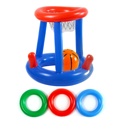 Inflatable basketball hoop