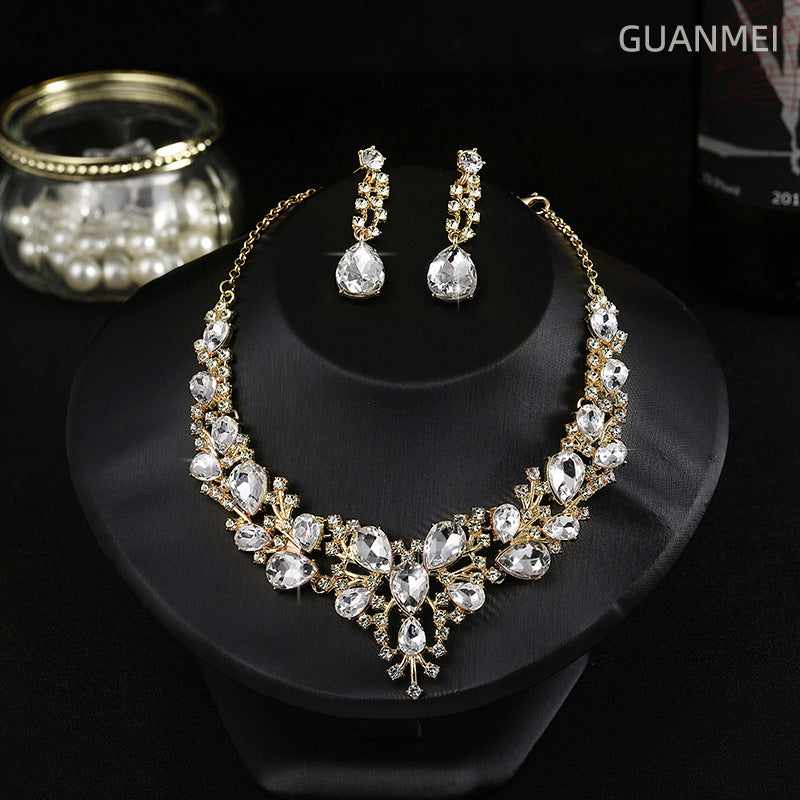 Crystal Necklace and Earrings Set for Women