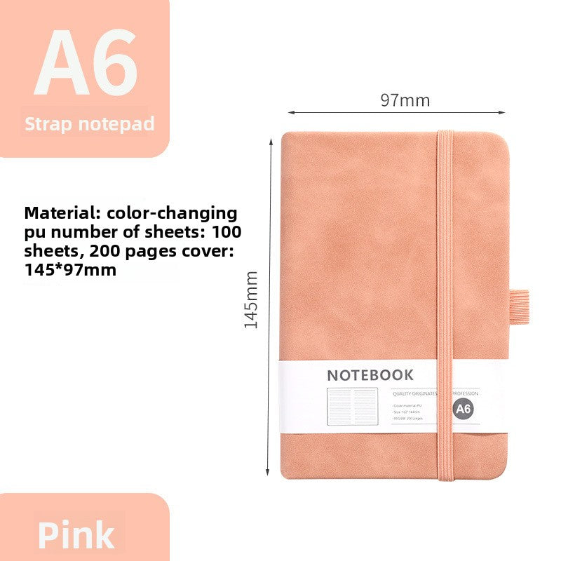 A6 PU Leather Notebook Journal Diary Lined Notepad Office School Planner Gift