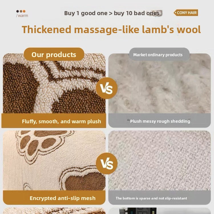 Soft Paw-Print Sofa & Bed Throw Blanket – Multi-Size Luxury Comfort