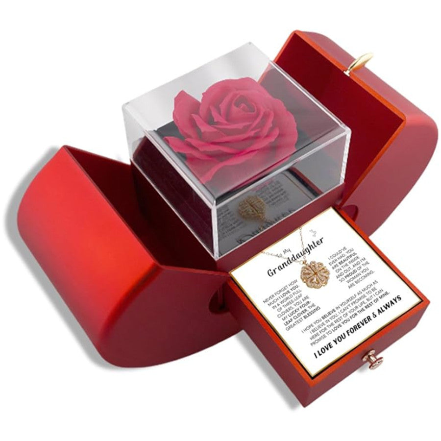 Four Leaf Clover Necklace & Gift Box