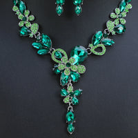 Vintage Floral Necklace and Earrings Set