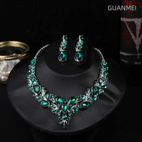Crystal Necklace and Earrings Set for Women