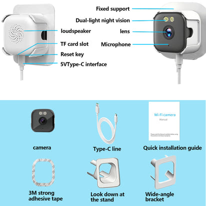 Smart Home WiFi Security Camera with Night Vision