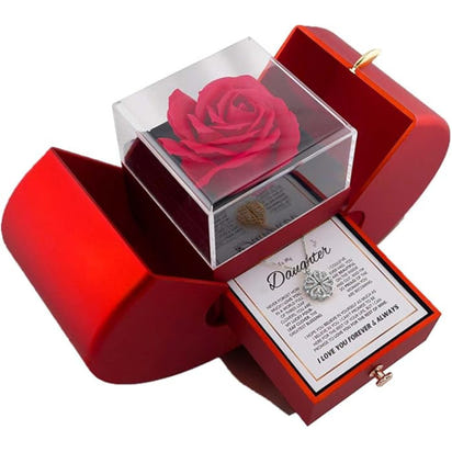 Four Leaf Clover Necklace & Gift Box