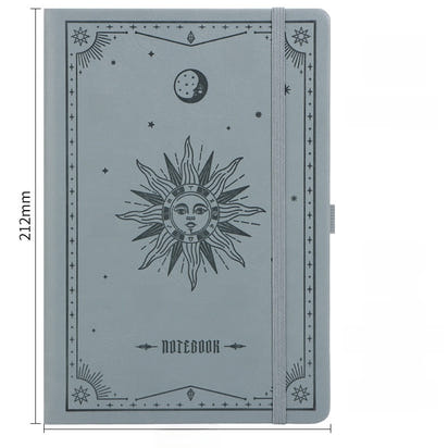 A5 Strap Notebook Gift Set sun and moon