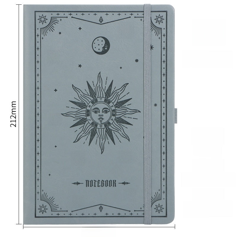 A5 Strap Notebook Gift Set sun and moon