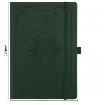 A5 Strap Notebook Gift Set sun and moon