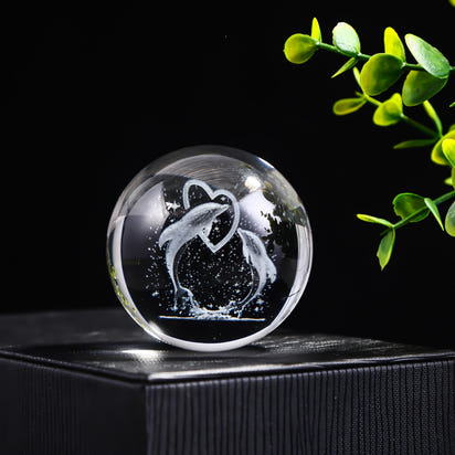 Laser Engraved Crystal Ball Ornament