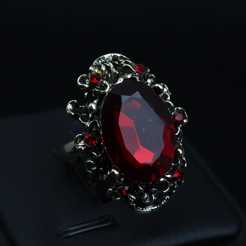 Vintage Adjustable Crystal Ring