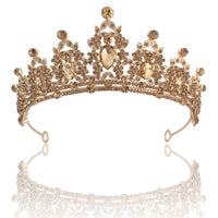 Vintage Gold Crown Bridal Headdress and Necklace Set
