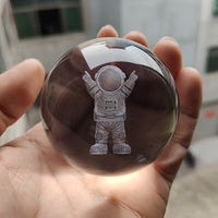 Laser Engraved Crystal Ball Ornament