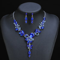 Vintage Floral Necklace and Earrings Set