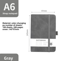 A6 PU Leather Notebook Journal Diary Lined Notepad Office School Planner Gift