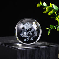 Laser Engraved Crystal Ball Ornament