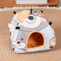 Cozy Enclosed Pet Den for Small Pets – Breathable & Warm Hideaway