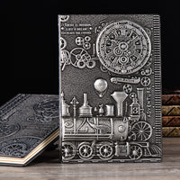 Embossed steampunk PU Leather Notebook A5 Journal
