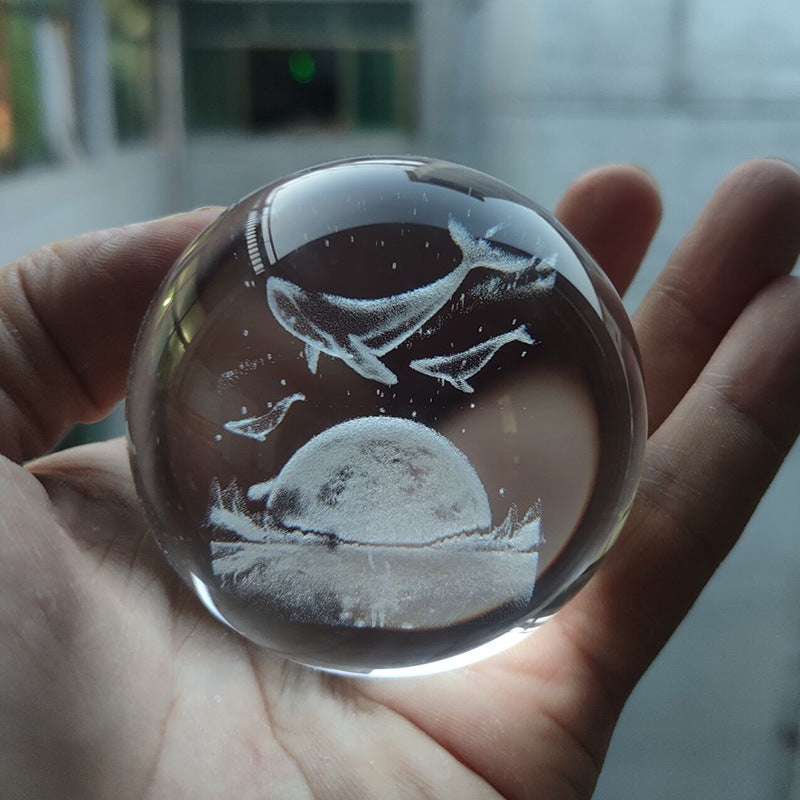 Laser Engraved Crystal Ball Ornament