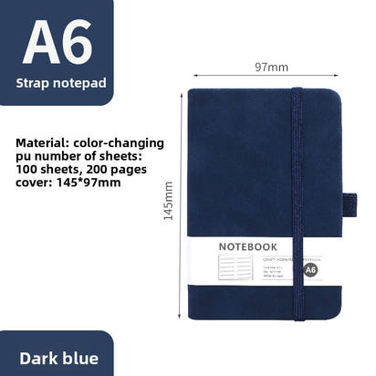 A6 PU Leather Notebook Journal Diary Lined Notepad Office School Planner Gift