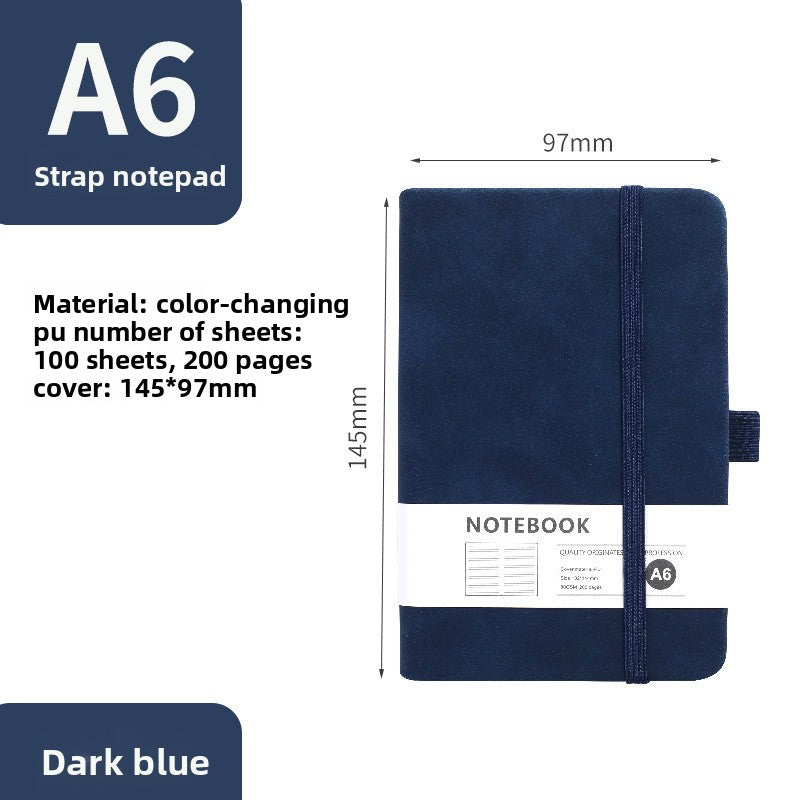 A6 PU Leather Notebook Journal Diary Lined Notepad Office School Planner Gift