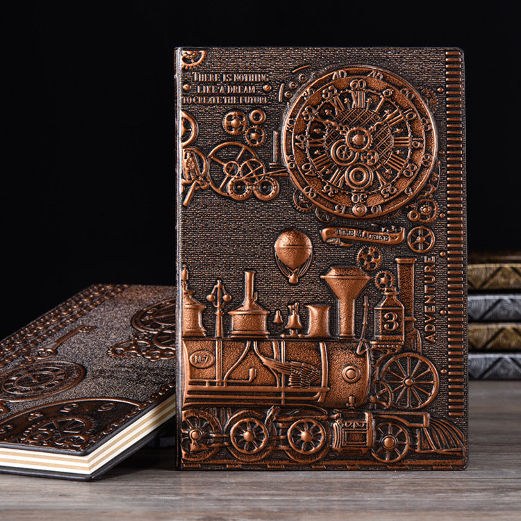 Embossed steampunk PU Leather Notebook A5 Journal
